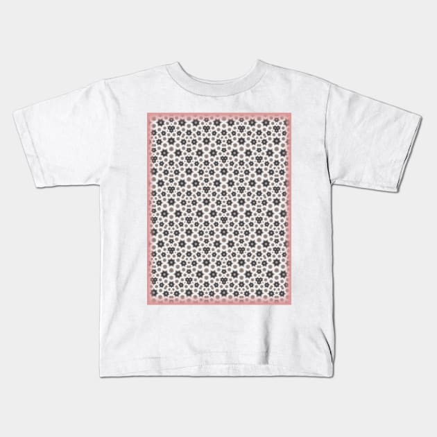 Flower Patterned Texture Kids T-Shirt by pinkal